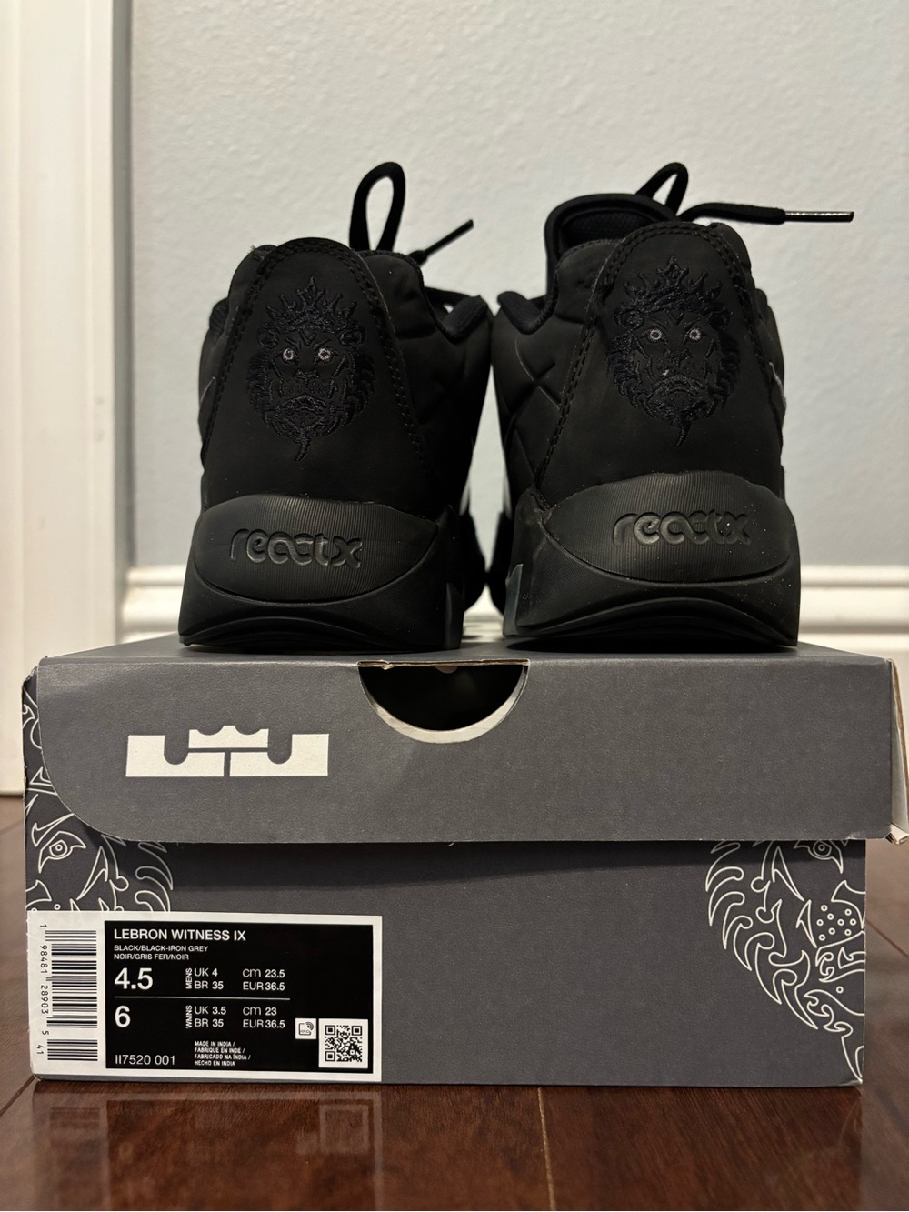 Nike Black LeBron Witness IX Sneakers